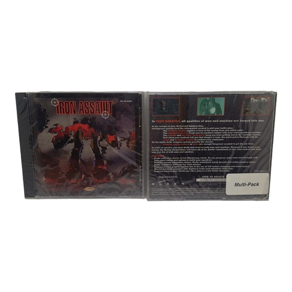 Sealed PC IBM Iron Assault CD-ROM MS-DOS Vtg Computer Mech-Sim Game 1995 Virgin - Picture 3 of 6